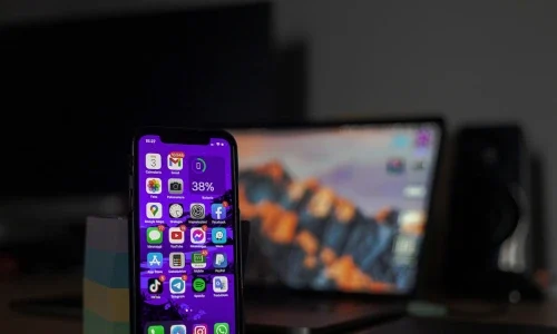 Phone On The Table With Apps Displayed